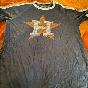 Navy Blue T-Shirt with Orange Star Logo